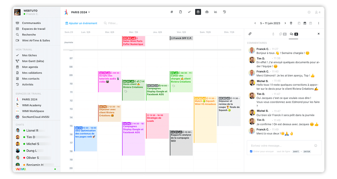 Calendrier De L'agenda Professionnel Et Calendrier De L'équipe